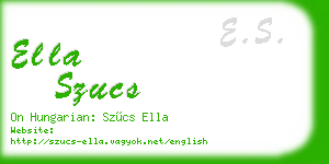 ella szucs business card